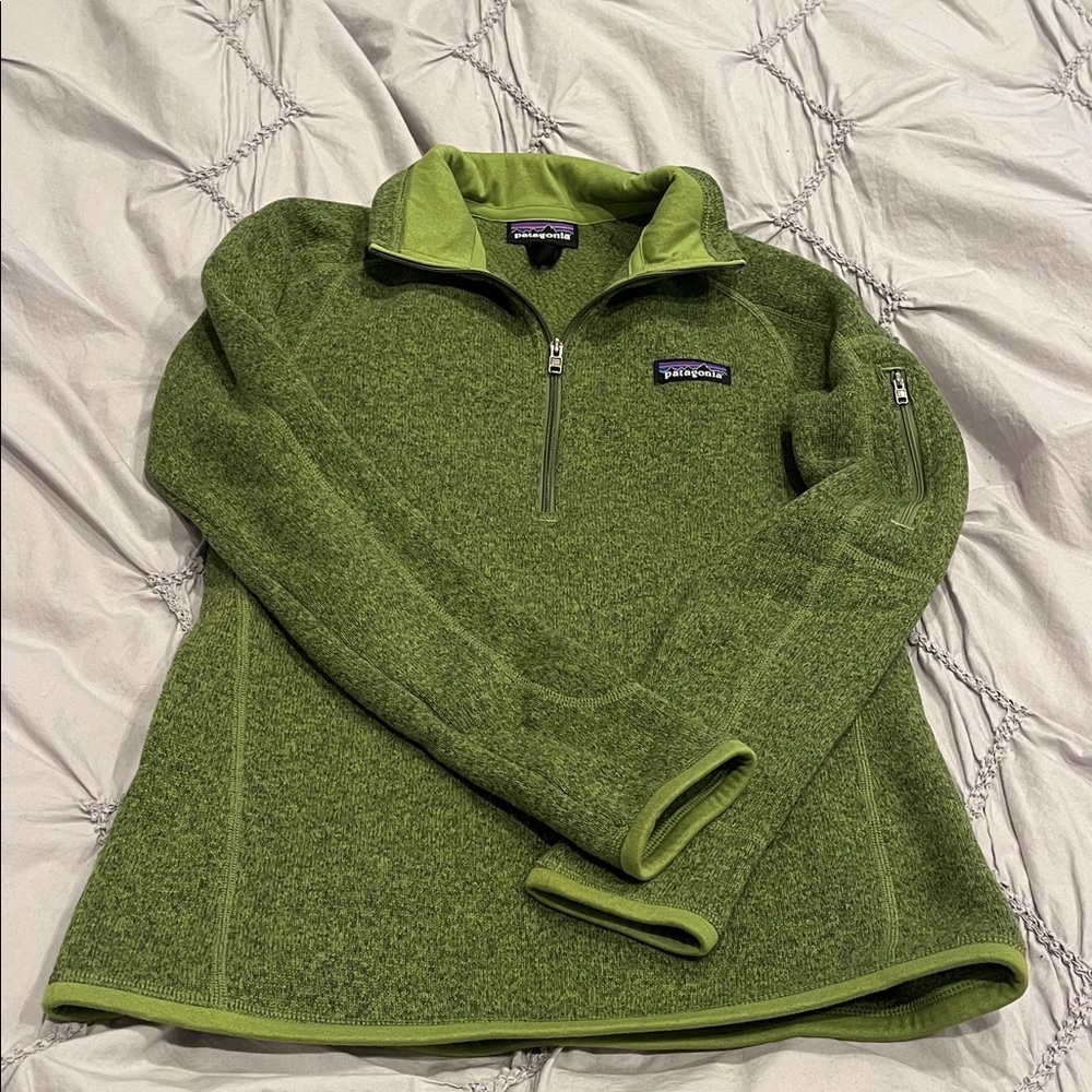 Patagonia Olive Green Fleece 1/4 zip XS